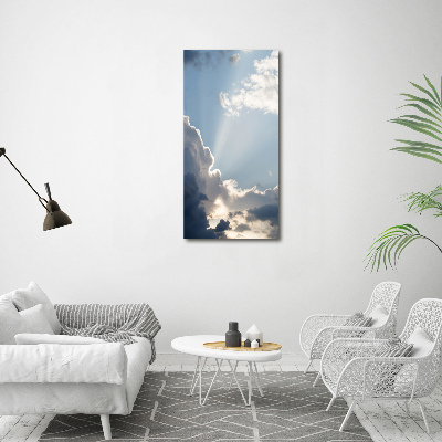 Verticale foto op canvas Wolken aan de hemel