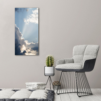 Verticale foto op canvas Wolken aan de hemel
