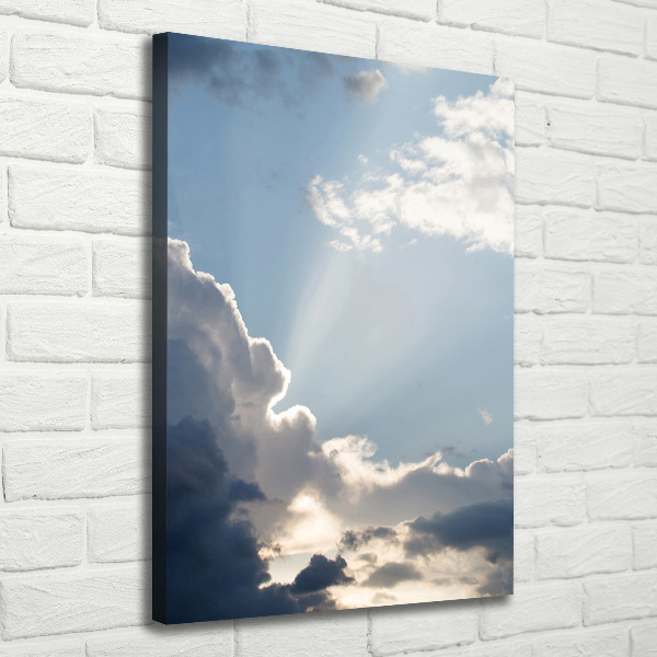Verticale foto op canvas Wolken aan de hemel
