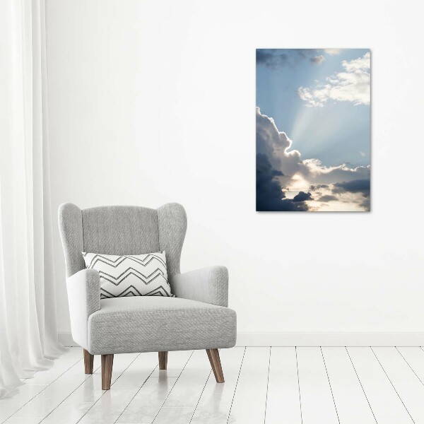 Verticale foto op canvas Wolken aan de hemel