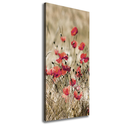 Verticale canvasfoto Wilde bloemen