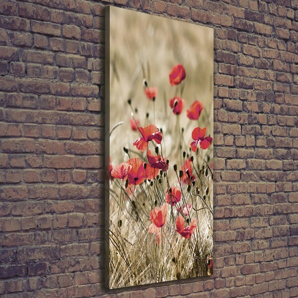 Verticale canvasfoto Wilde bloemen