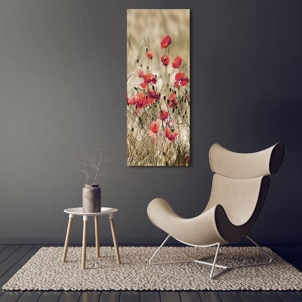 Verticale canvasfoto Wilde bloemen