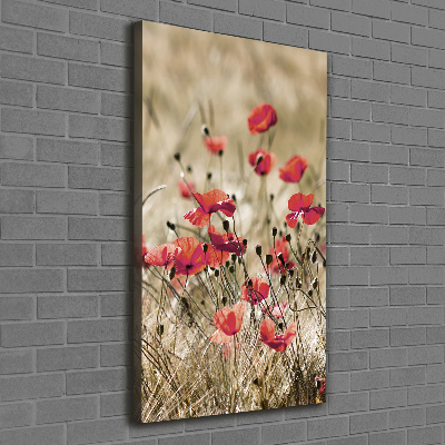 Verticale canvasfoto Wilde bloemen