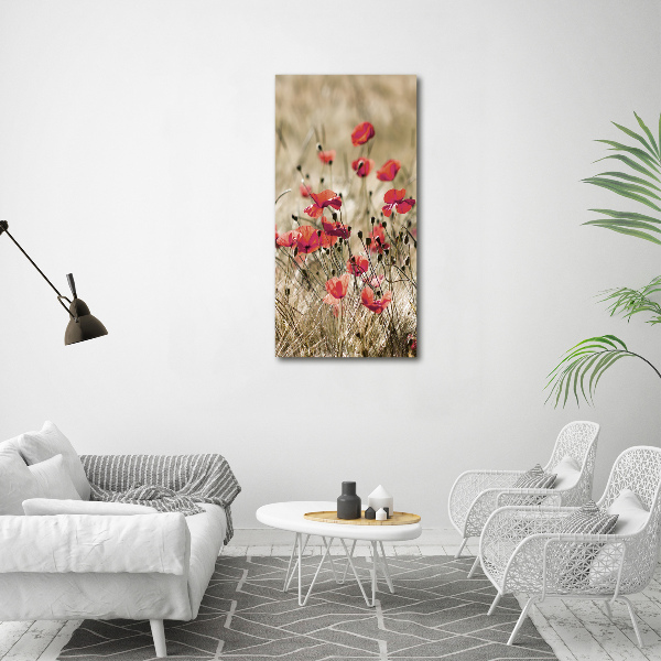 Verticale canvasfoto Wilde bloemen