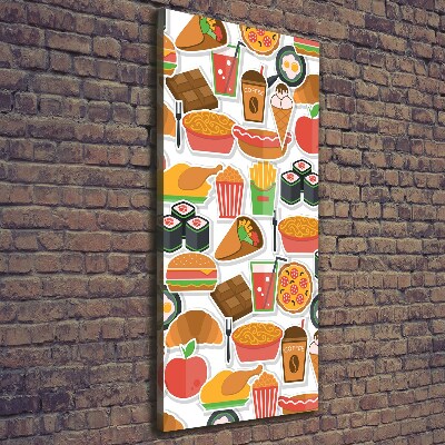 Verticale foto op canvas Fastfood
