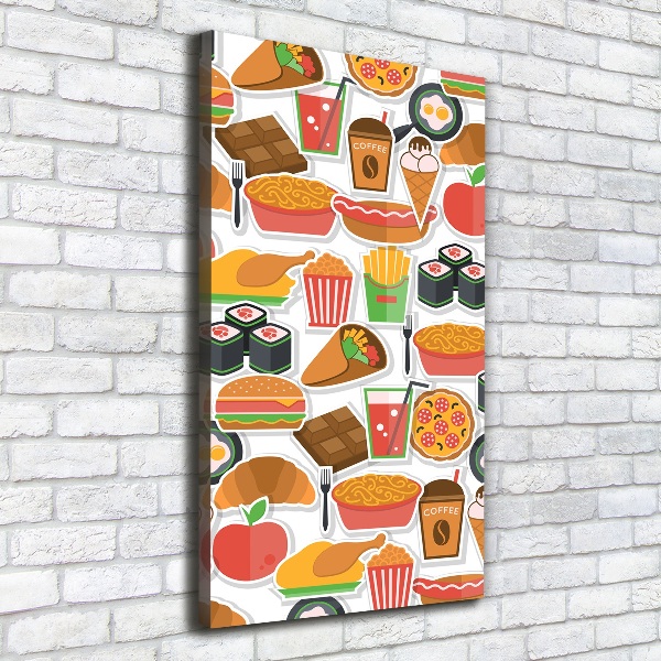 Verticale foto op canvas Fastfood