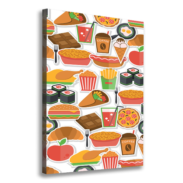 Verticale foto op canvas Fastfood