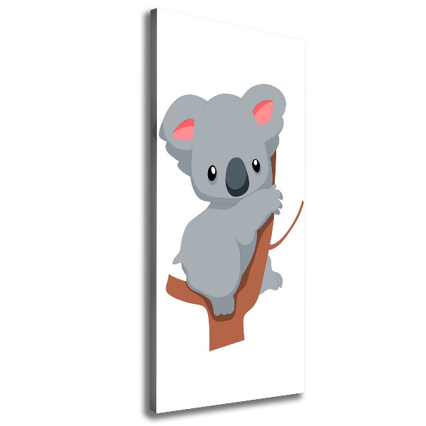 Verticaal schilderij op canvas Panda in een boom