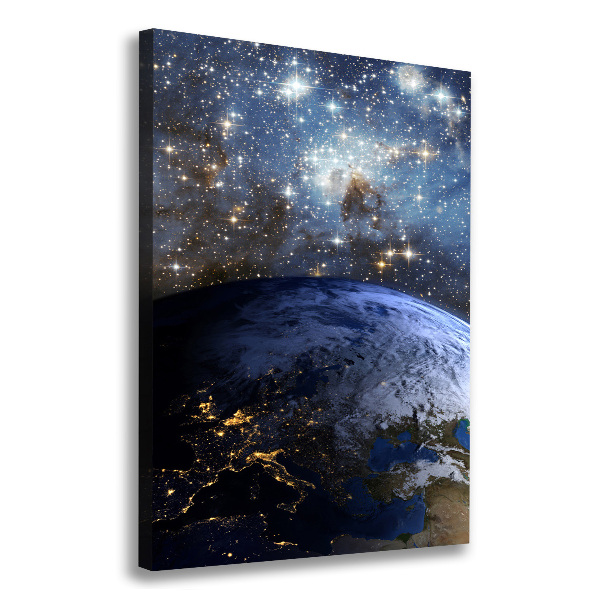 Verticale canvasfoto Planeet Aarde