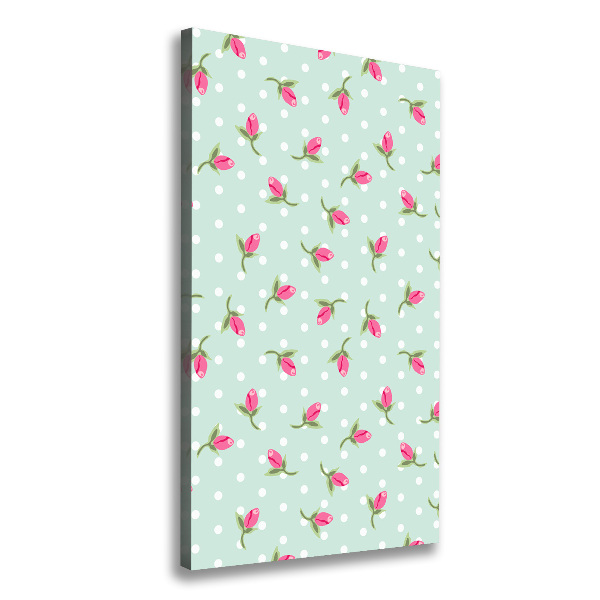 Verticaal schilderij op canvas Rozen