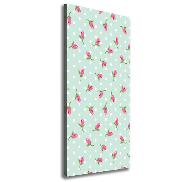 Verticaal schilderij op canvas Rozen