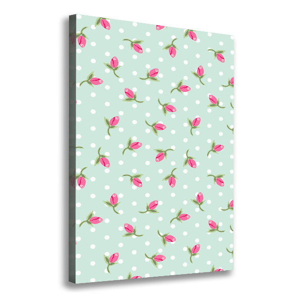 Verticaal schilderij op canvas Rozen