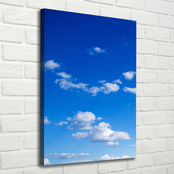 Verticaal canvasschilderij Wolken aan de hemel