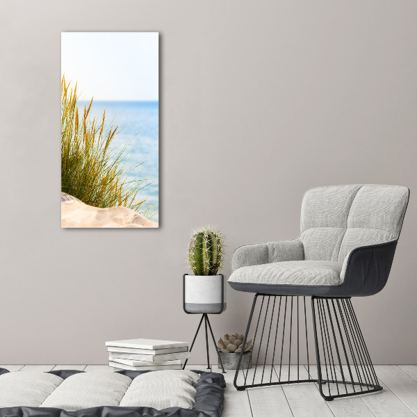Verticale foto op canvas Duinen aan zee
