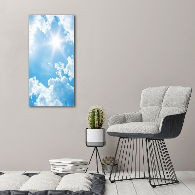 Verticaal canvasschilderij Wolken aan de hemel