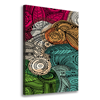 Verticaal canvasschilderij Abstracte veren