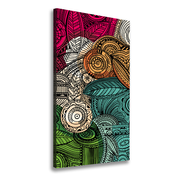 Verticaal canvasschilderij Abstracte veren