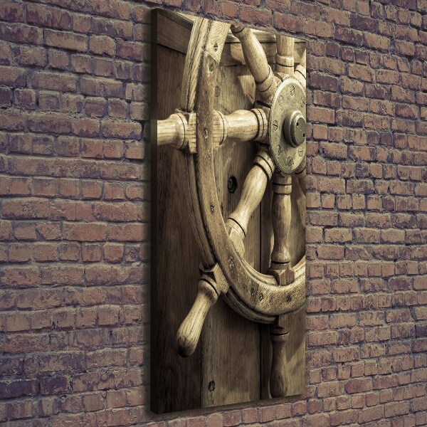 Verticale foto op canvas Het roer van een jacht