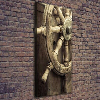 Verticale foto op canvas Het roer van een jacht