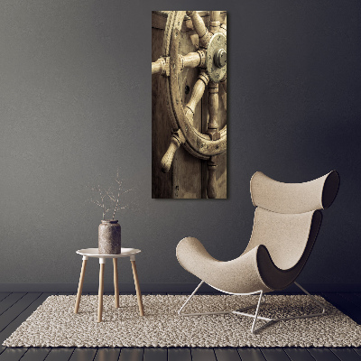 Verticale foto op canvas Het roer van een jacht