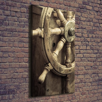 Verticale foto op canvas Het roer van een jacht