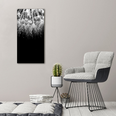 Verticale foto op canvas Paardenbloemzaden