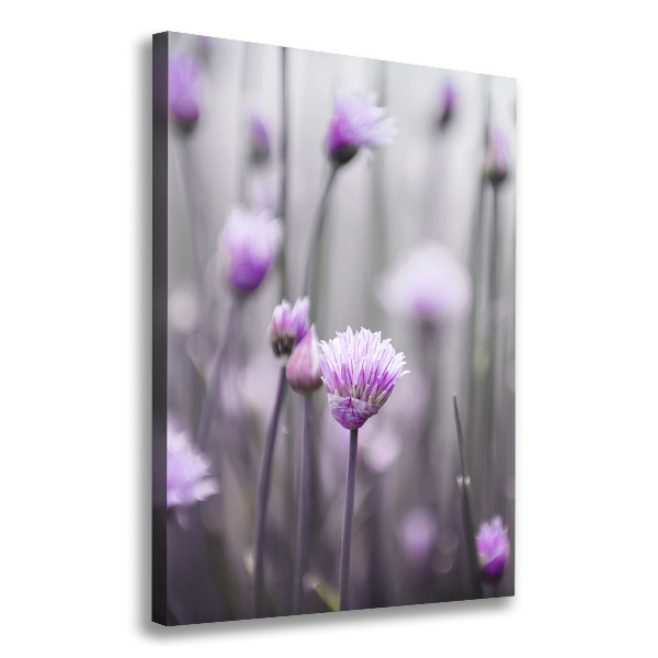 Verticale canvasfoto Bieslookbloemen