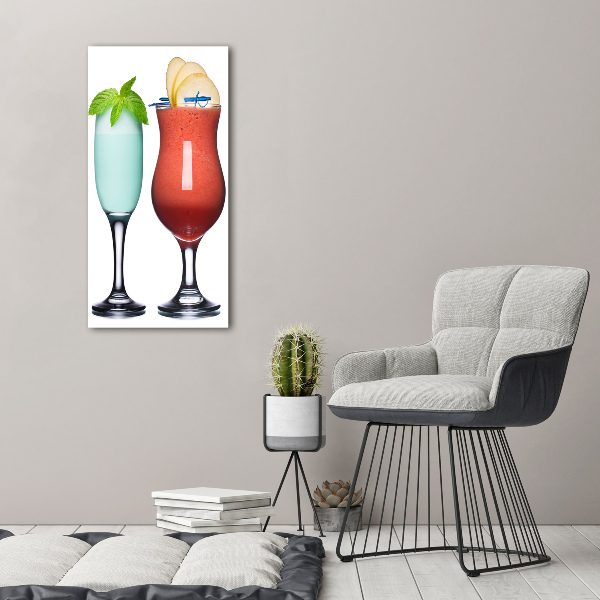 Verticale canvasfoto Kleurrijke cocktails