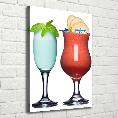 Verticale canvasfoto Kleurrijke cocktails