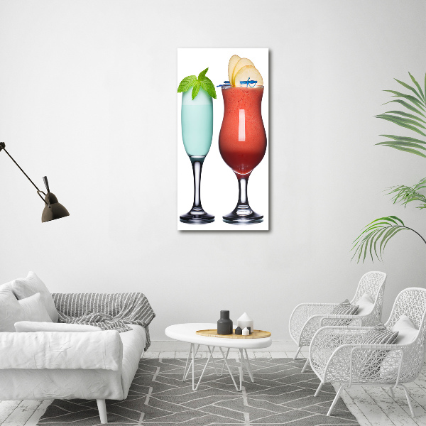 Verticale canvasfoto Kleurrijke cocktails