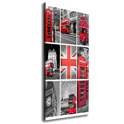 Verticaal canvasschilderij Londen College
