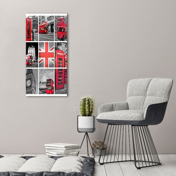 Verticaal canvasschilderij Londen College