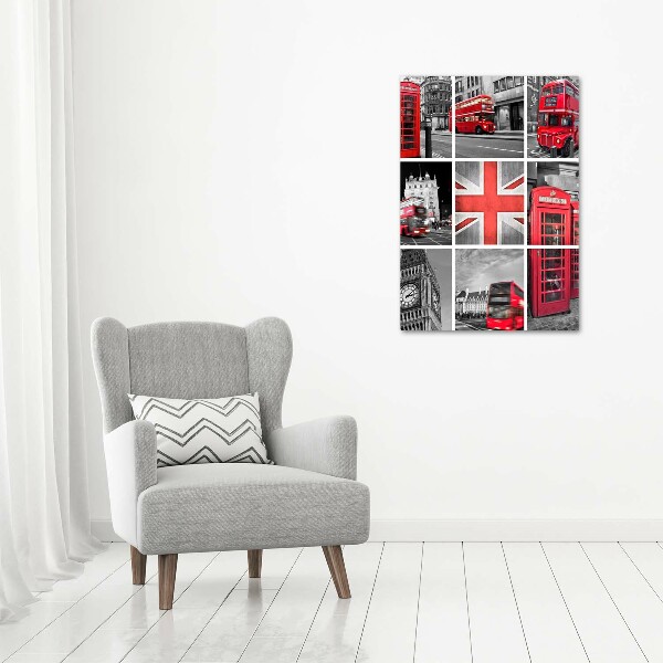 Verticaal canvasschilderij Londen College