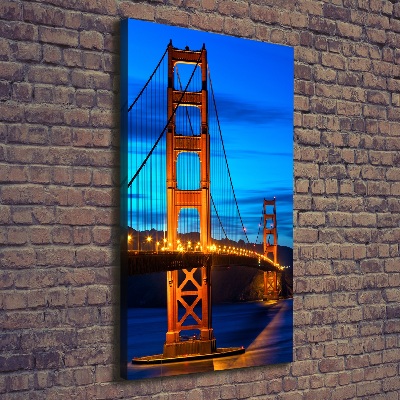Verticaal schilderij op canvas San Francisco-brug