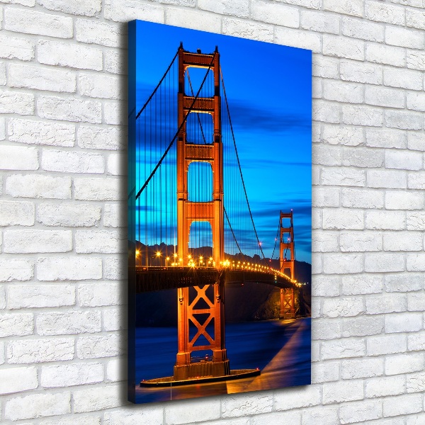 Verticaal schilderij op canvas San Francisco-brug