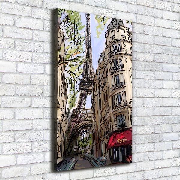Verticale foto op canvas Eiffeltoren Parijs