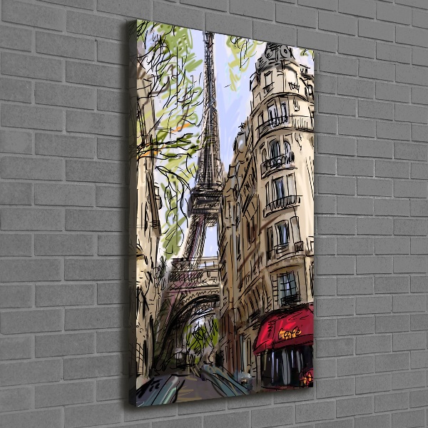 Verticale foto op canvas Eiffeltoren Parijs