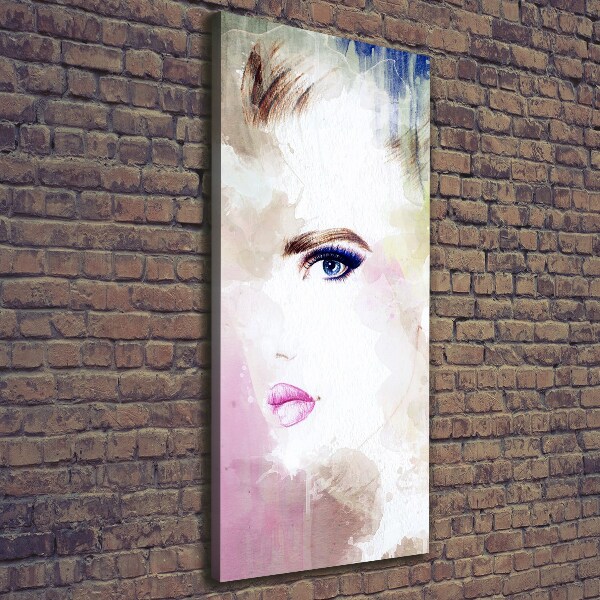 Verticale foto op canvas Abstracte vrouw