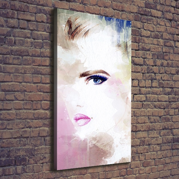 Verticale foto op canvas Abstracte vrouw