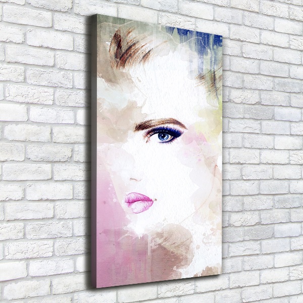 Verticale foto op canvas Abstracte vrouw