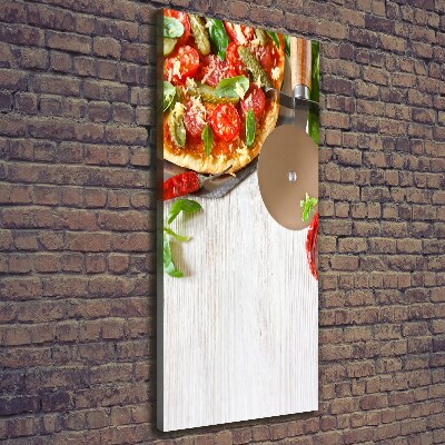 Verticaal schilderij op canvas Pizza