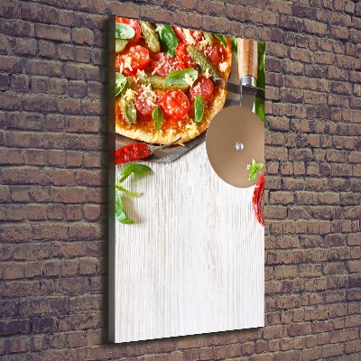 Verticaal schilderij op canvas Pizza