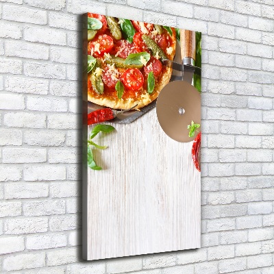 Verticaal schilderij op canvas Pizza