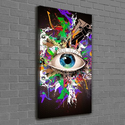 Verticale canvasfoto Abstract oog