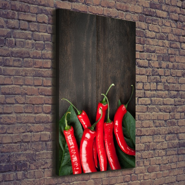 Verticale canvasfoto Chilipepers