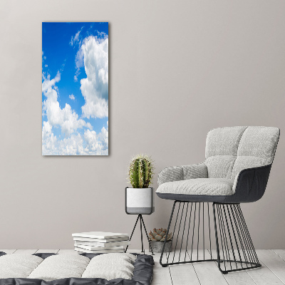 Verticale canvasfoto Wolken aan de hemel