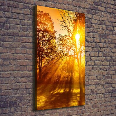 Verticaal canvasschilderij Park in de herfst