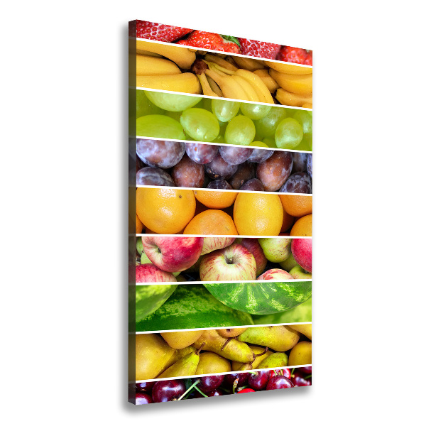 Verticaal schilderij op canvas Kleurrijk fruit