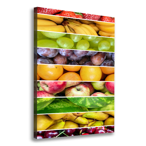 Verticaal schilderij op canvas Kleurrijk fruit